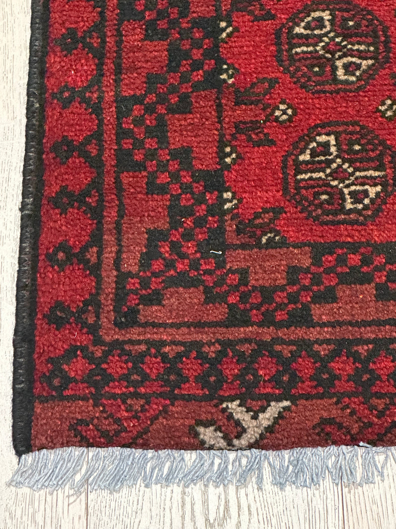 Bokhara Afghan Akhche Tribal Wool  Rug (STK550-1518) 60X49CM