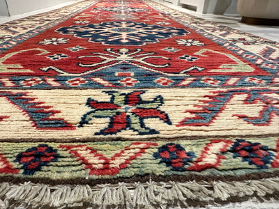 Kazak Fine Handmade Veggie Dye Runner Rug (STK550-1994) 500x77cm