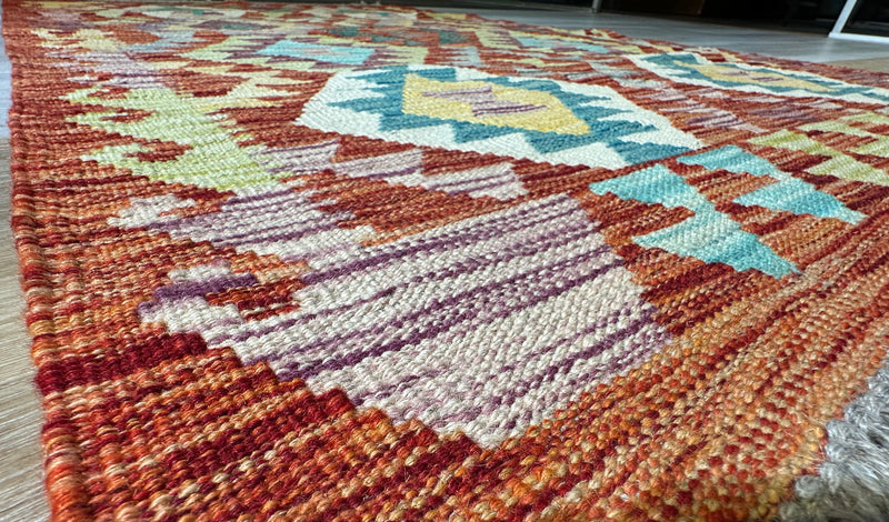Kilim Chobi Handmade Multi Wool Rug (STK550-2075) 156X100CM