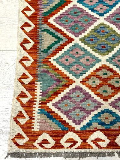 Kilim Chobi Handmade Multi Wool Runner Rug (STK550-2009) 588x85cm