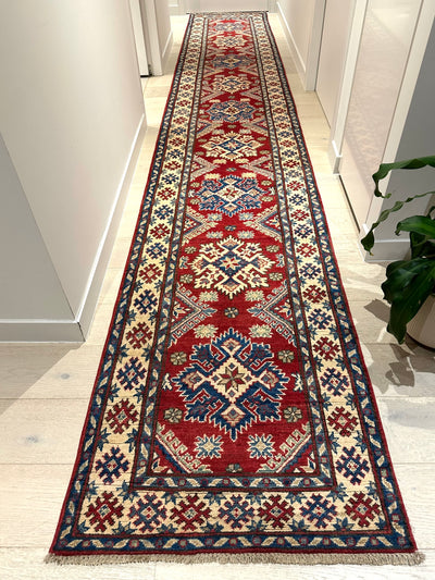 Kazak Fine Handmade Veggie Dye Runner Rug, Rugs Online Rugs Sydney Australia, www.rugsonlinerugs.com.au