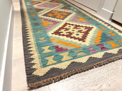 Kilim Chobi Handmade Multi Wool Runner Rug (STK550-2003) 247X84cm