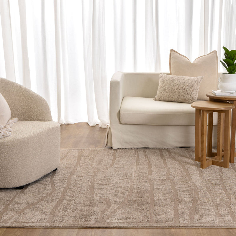 Eliza Abstract Beige Lines Rug