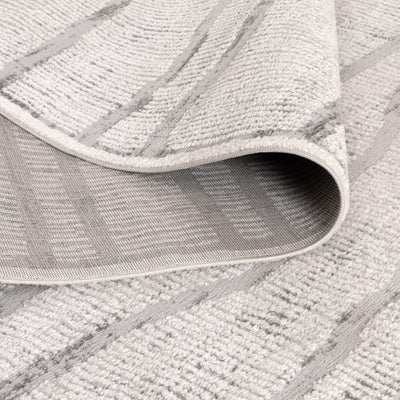 Eliza Abstract Silver Lines Rug