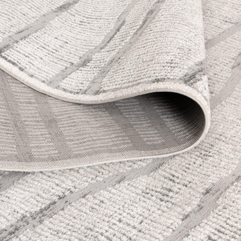 Eliza Abstract Silver Lines Rug