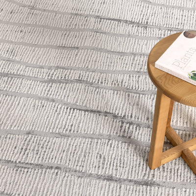 Eliza Abstract Silver Lines Rug