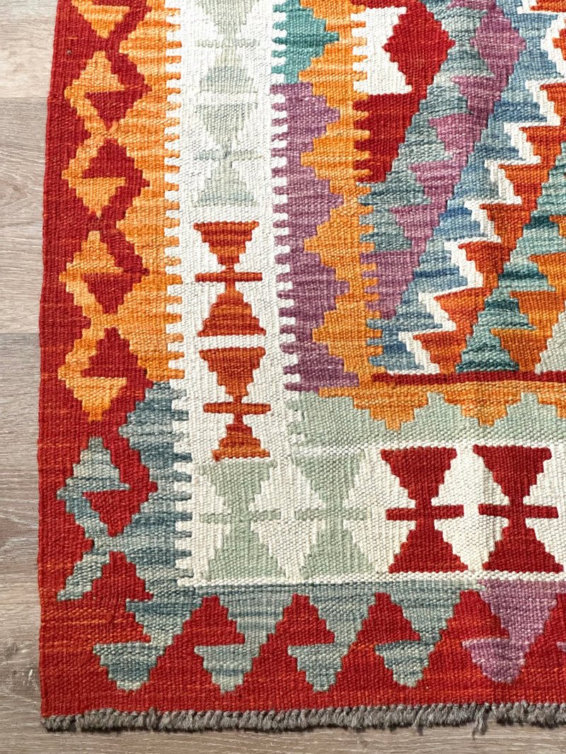 Kilim Chobi Handmade Multi Wool Rug (STK550-2107) 210X161CM