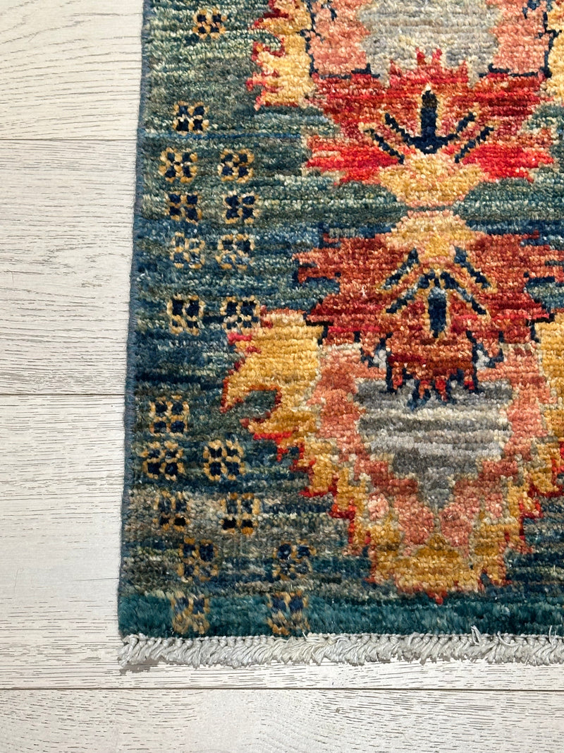 Chobi Vegi Dye Multi Wool Rug (550-1846) 59x40cm