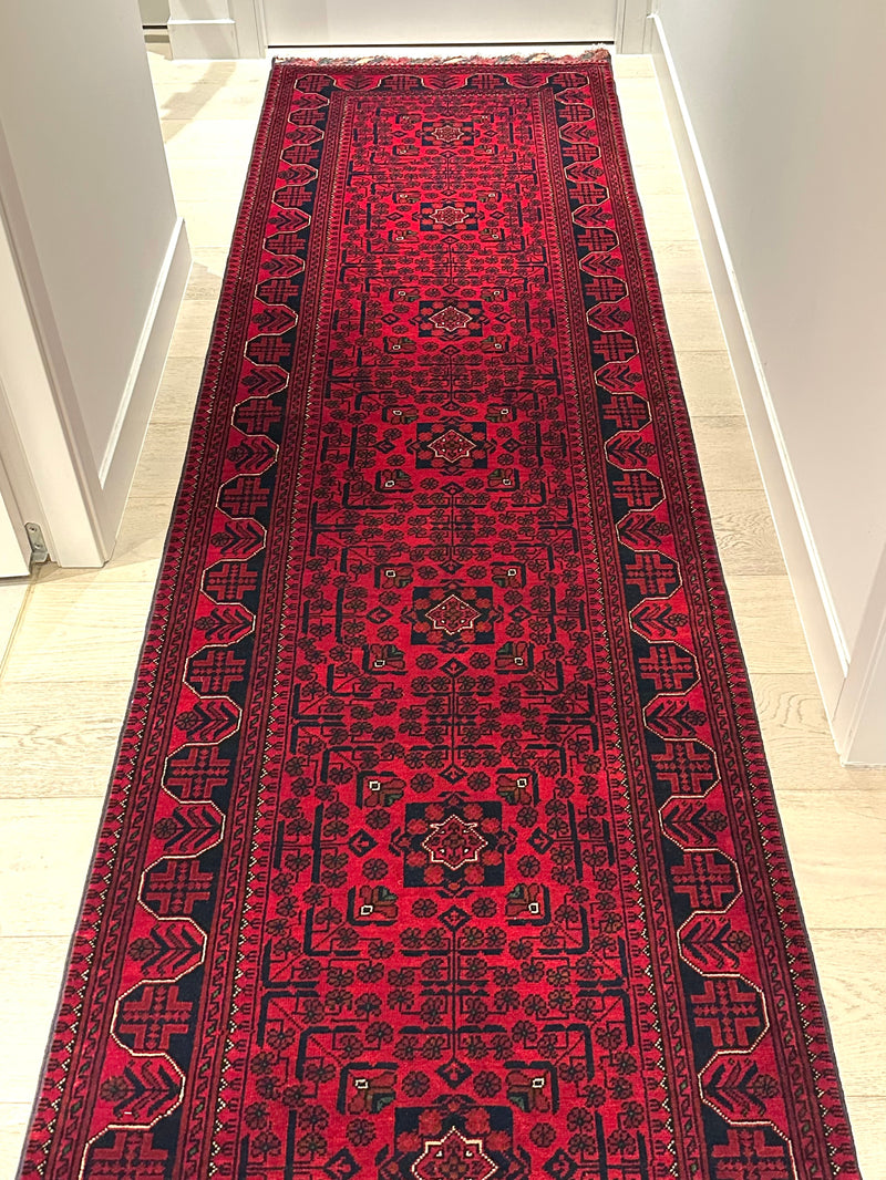 Kamyab Afghan Fine Handmade Tribal Wool Runner Rug (550-2113) 595X80cm