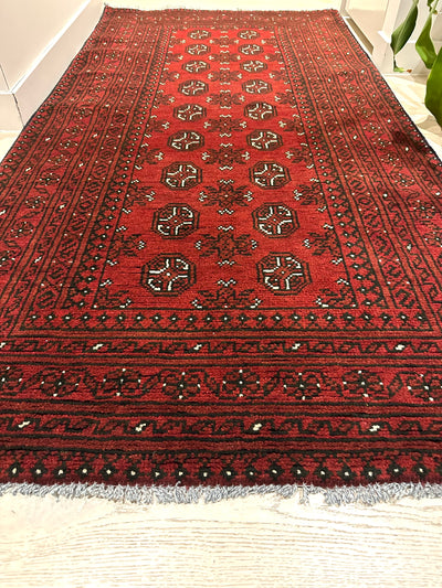 Bokhara Afghan Akhche Tribal Rug (STK550-2043) 197X95cm