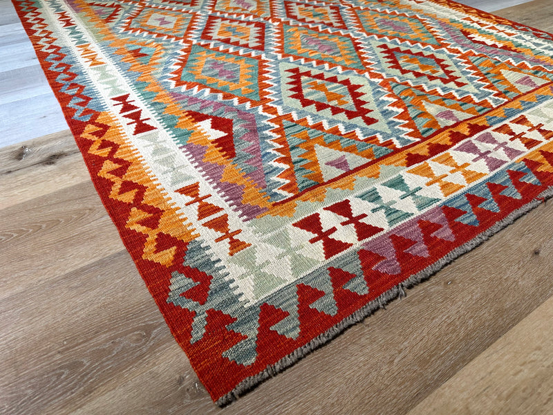 Kilim Chobi Handmade Multi Wool Rug (STK550-2107) 210X161CM