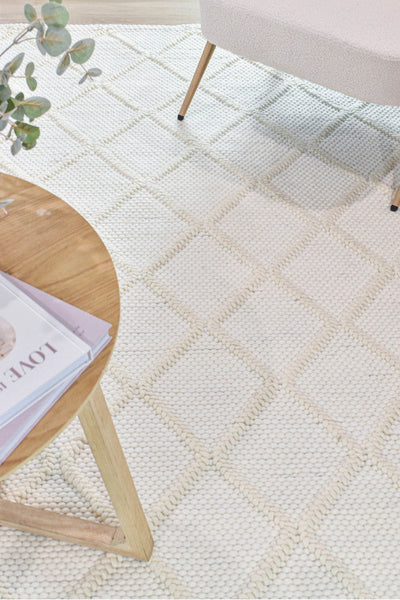 Cosmopolitan Skandi Diamond Frost Wool Rug
