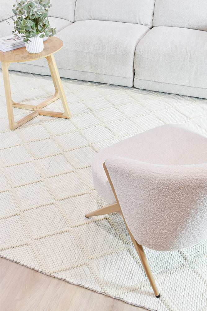 Cosmopolitan Skandi Diamond Frost Wool Rug