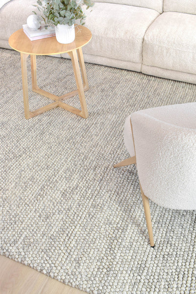 Cosmopolitan Chunky Skandi Silver Mist Wool Rug