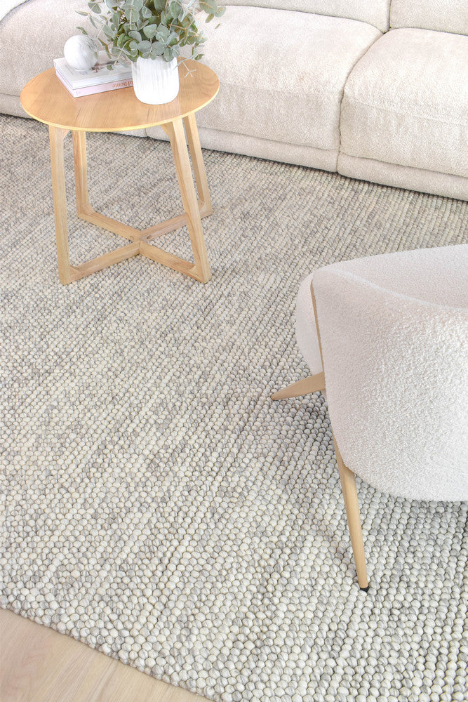 Cosmopolitan Chunky Skandi Silver Mist Wool Rug