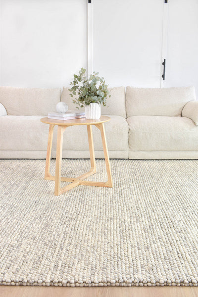 Cosmopolitan Chunky Skandi Silver Mist Wool Rug