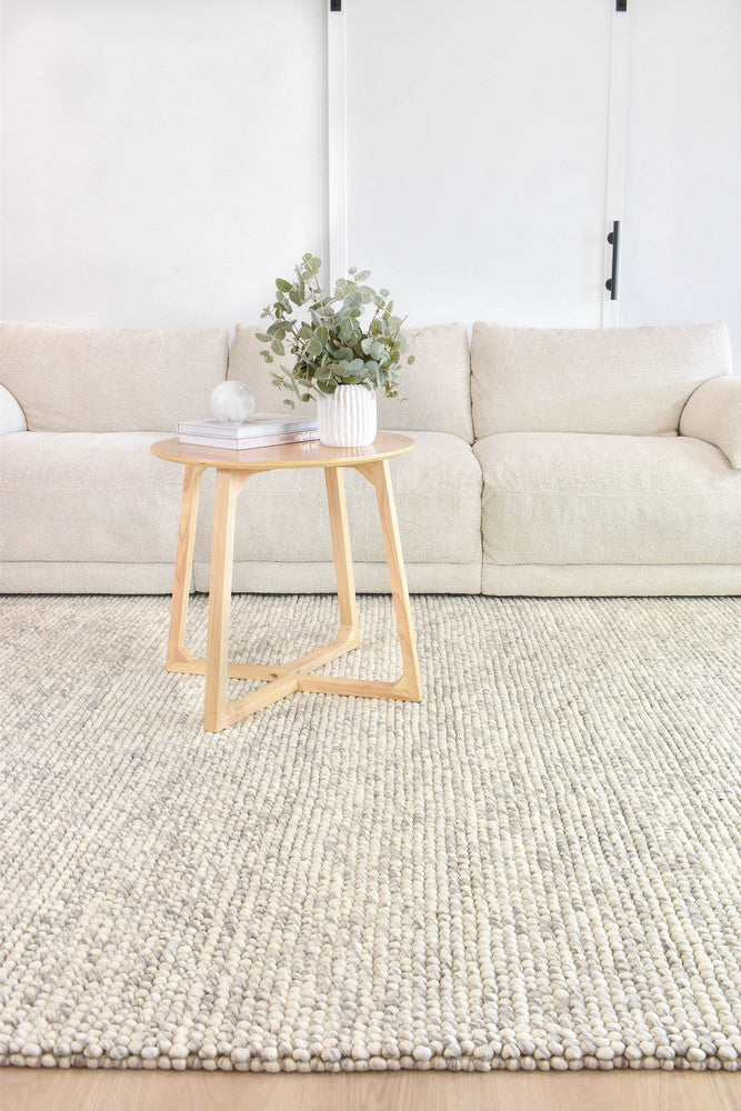 Cosmopolitan Chunky Skandi Silver Mist Wool Rug