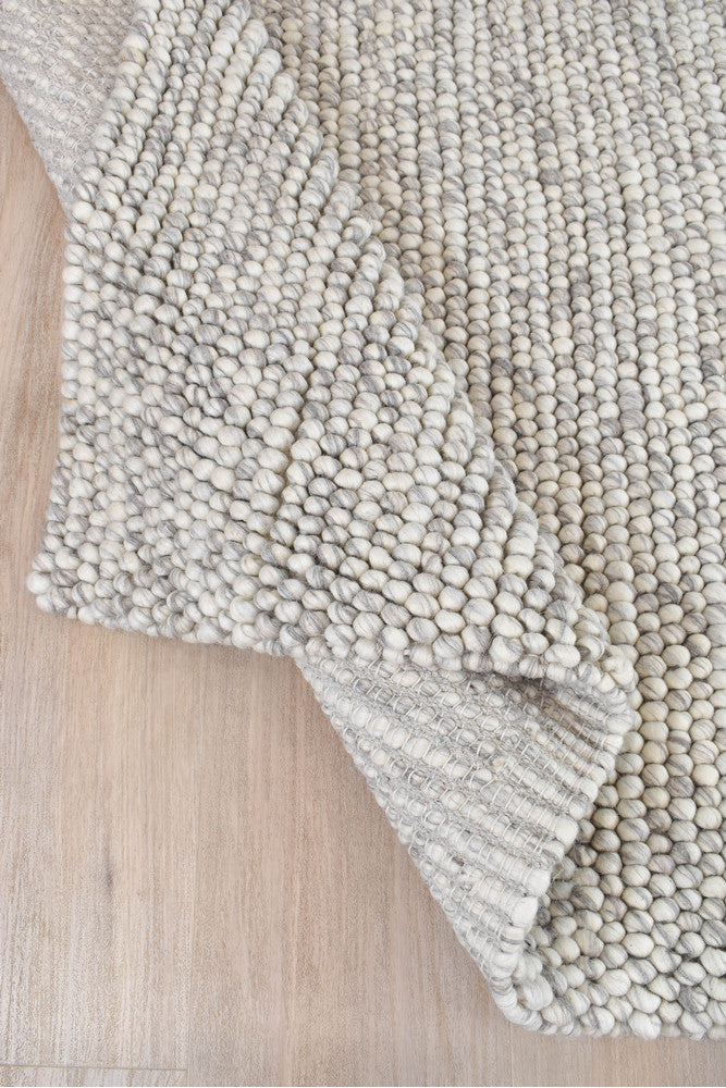 Cosmopolitan Chunky Skandi Silver Mist Wool Rug