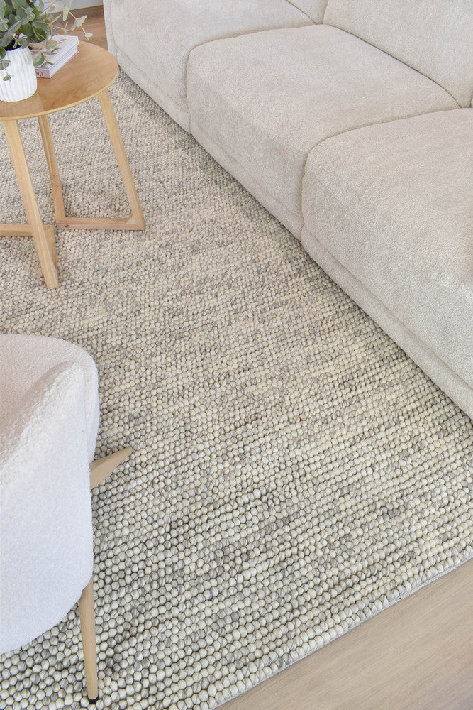 Cosmopolitan Chunky Skandi Silver Mist Wool Rug