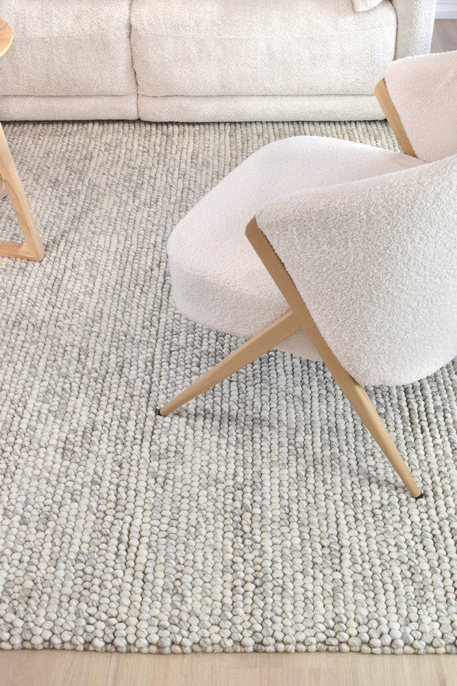 Cosmopolitan Chunky Skandi Silver Mist Wool Rug