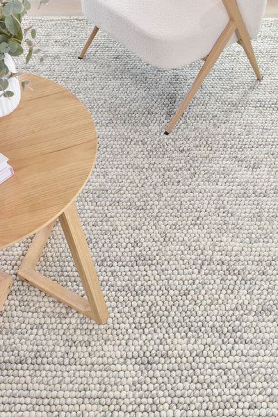 Cosmopolitan Chunky Skandi Silver Mist Wool Rug