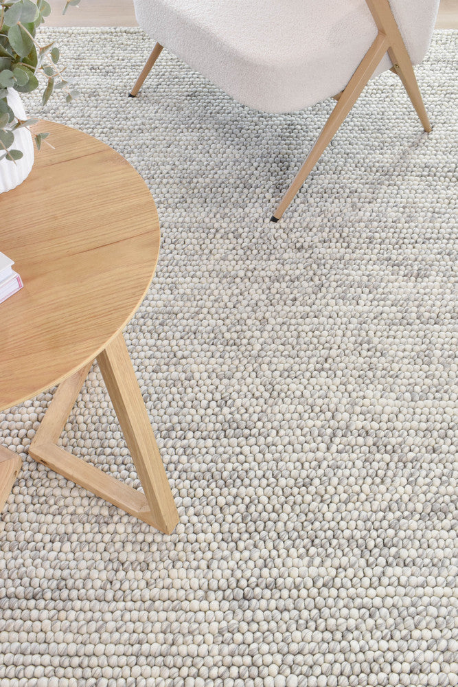 Cosmopolitan Chunky Skandi Silver Mist Wool Rug