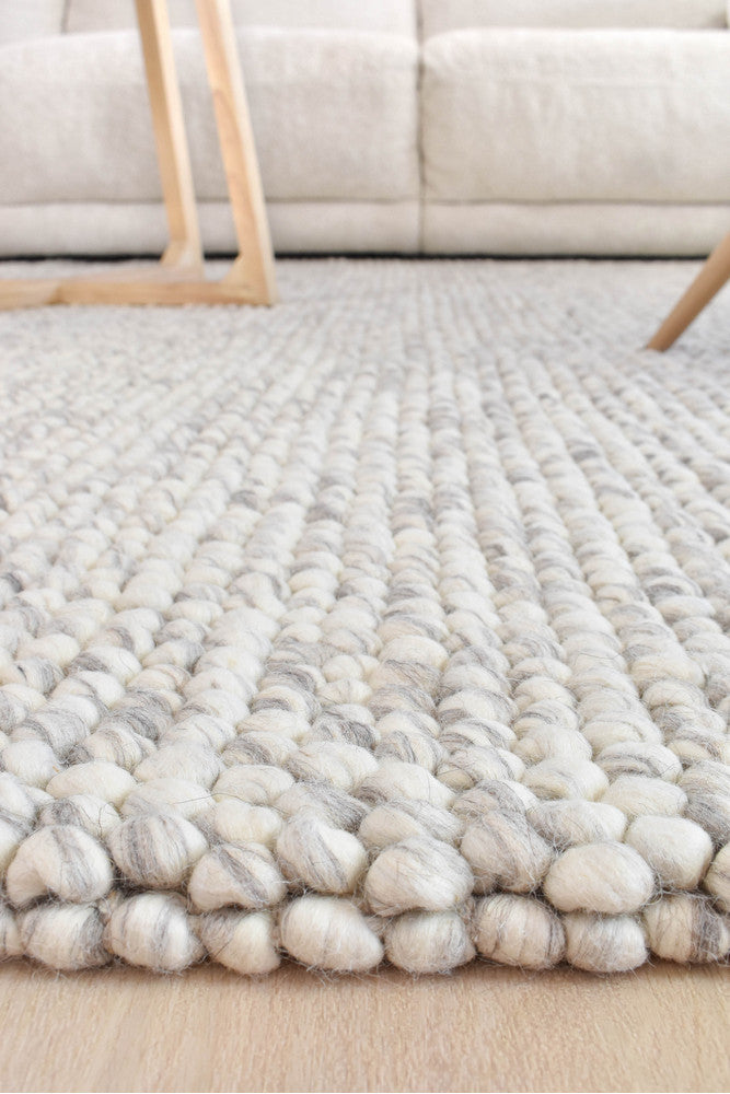 Cosmopolitan Chunky Skandi Silver Mist Wool Rug
