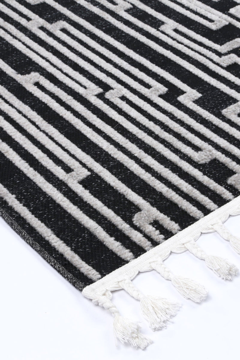 Armando Bamboo Black White Rug