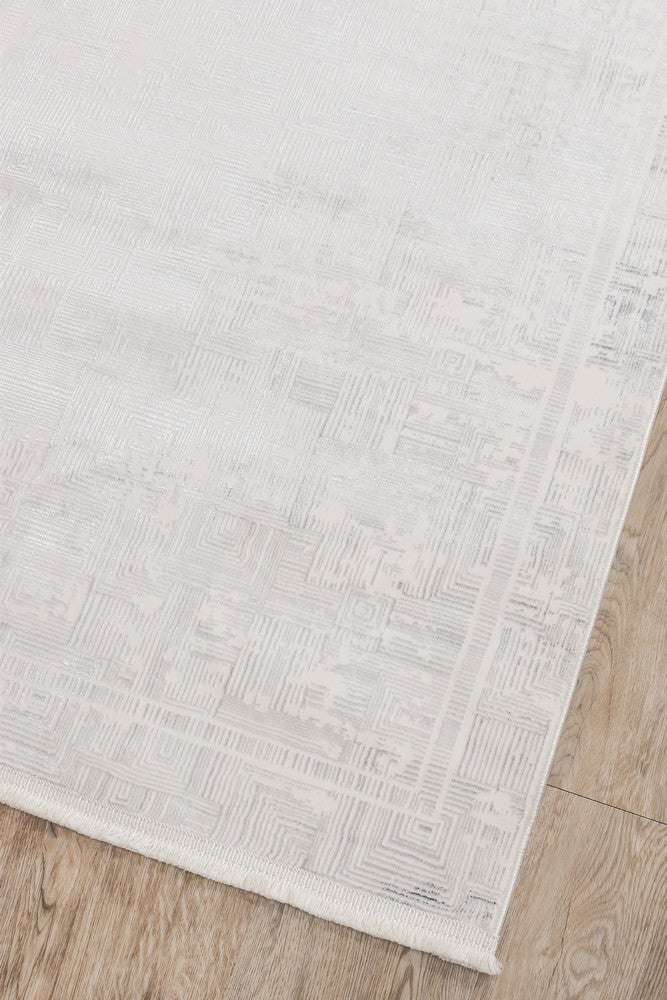Rocco Lust Dark Grey Cream Runner Rug