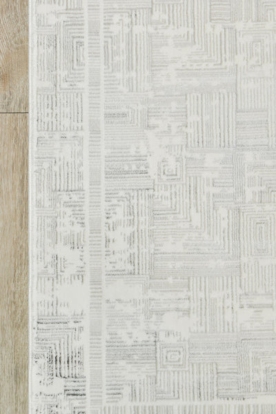 Rocco Lust Dark Grey Cream Runner Rug