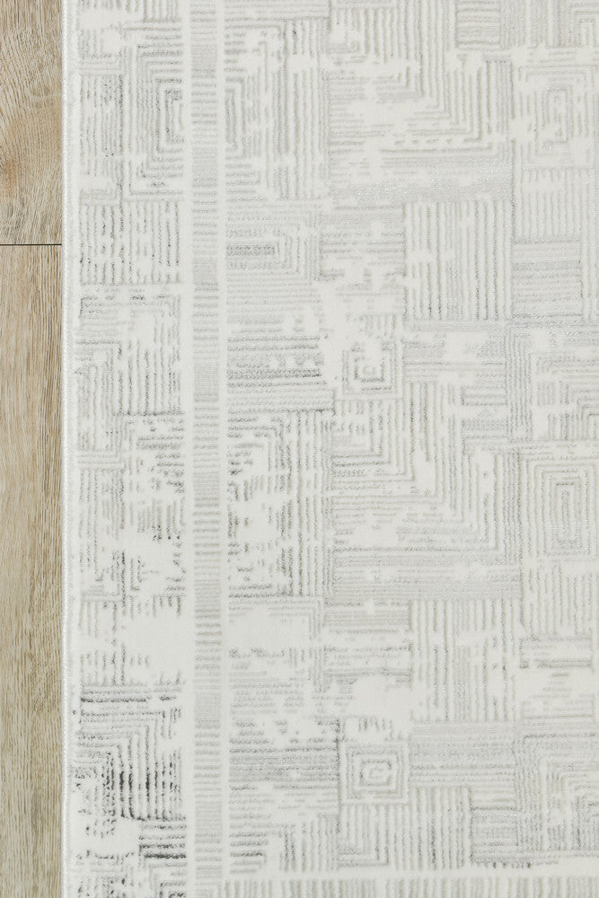Rocco Lust Dark Grey Cream Runner Rug