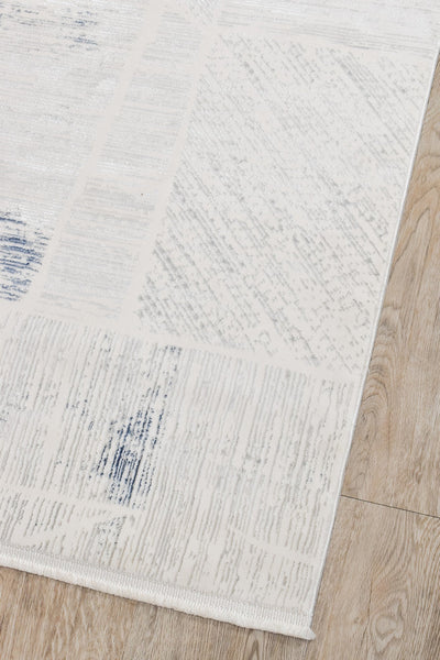 Rocco Milano Blue Cream Runner Rug
