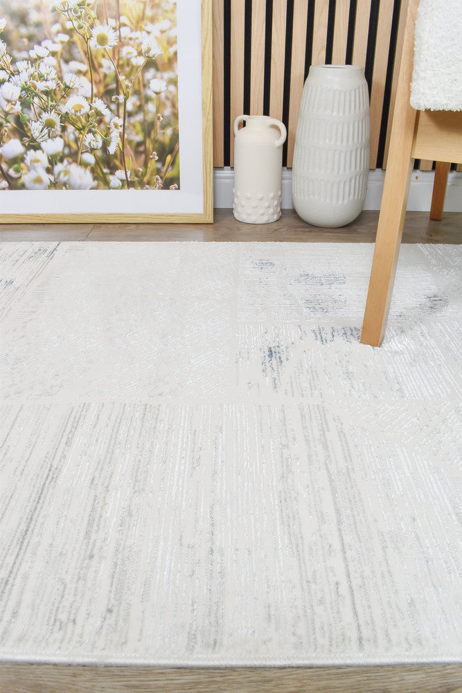 Rocco Milano Blue Cream Runner Rug