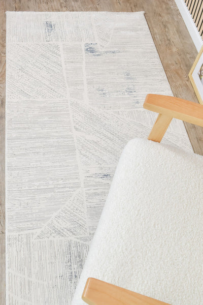 Rocco Milano Blue Cream Runner Rug