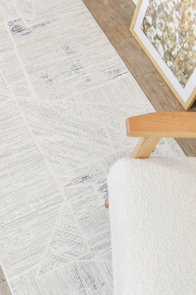 Rocco Milano Blue Cream Runner Rug