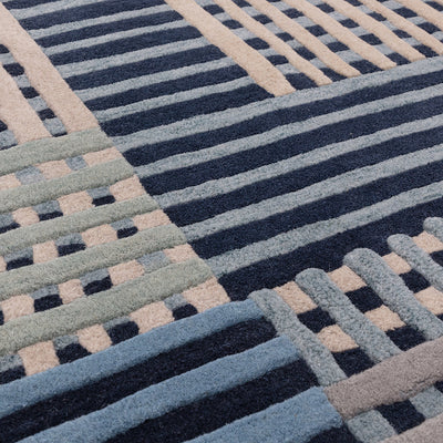 Asiatic Aspect Blue Wool Rug