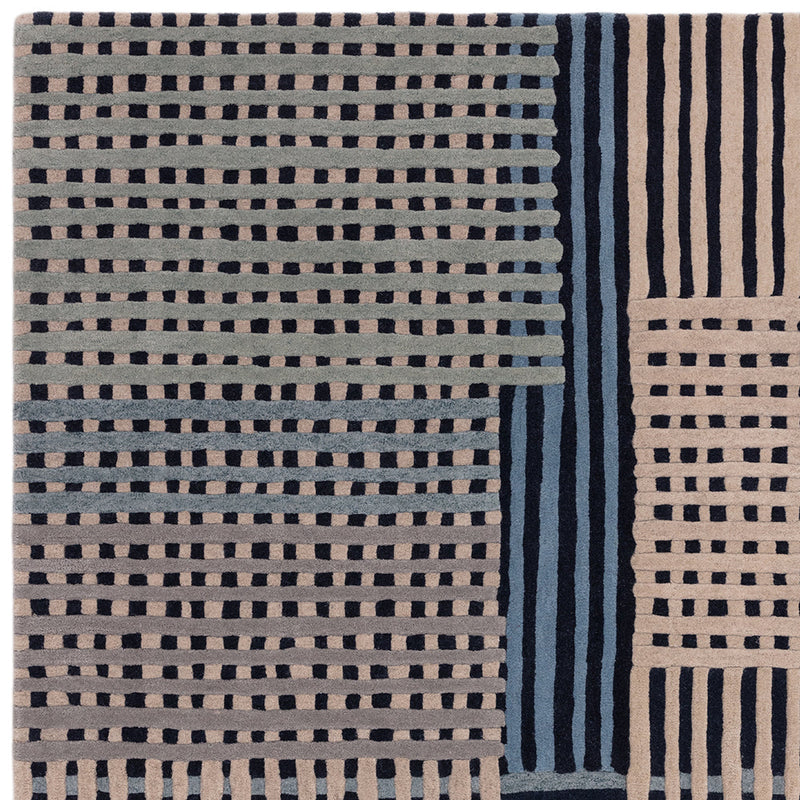 Asiatic Aspect Blue Wool Rug