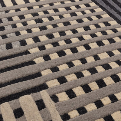 Asiatic Aspect Grey Wool Rug