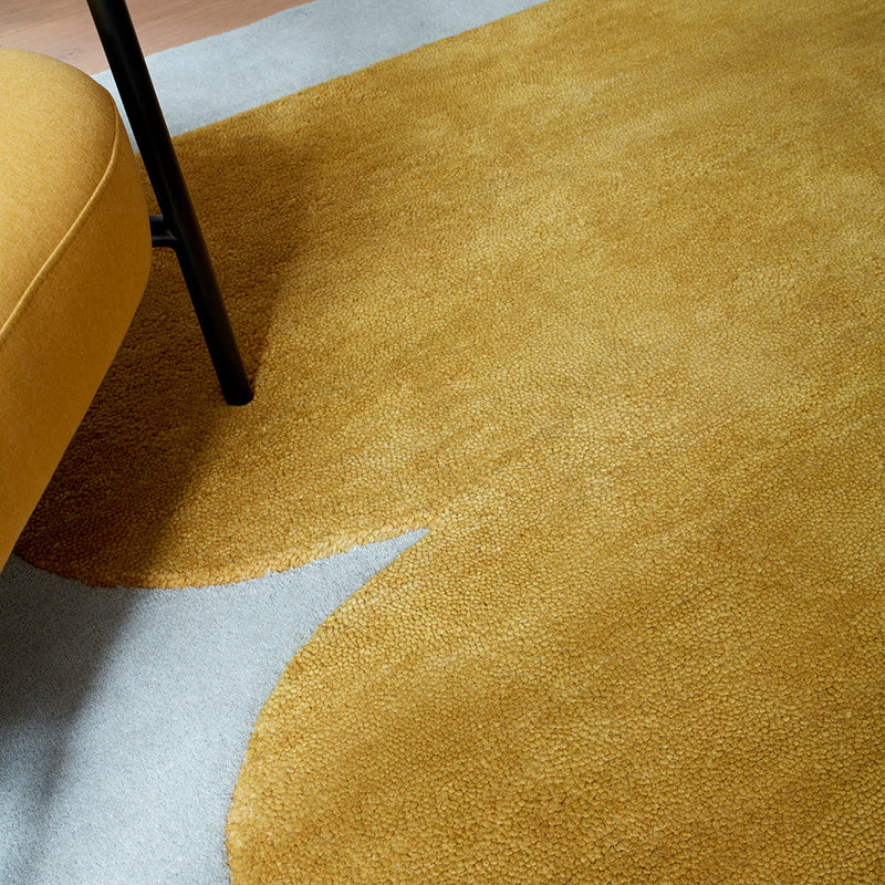 Asiatic Sculpt Gold Designer Wool Rug