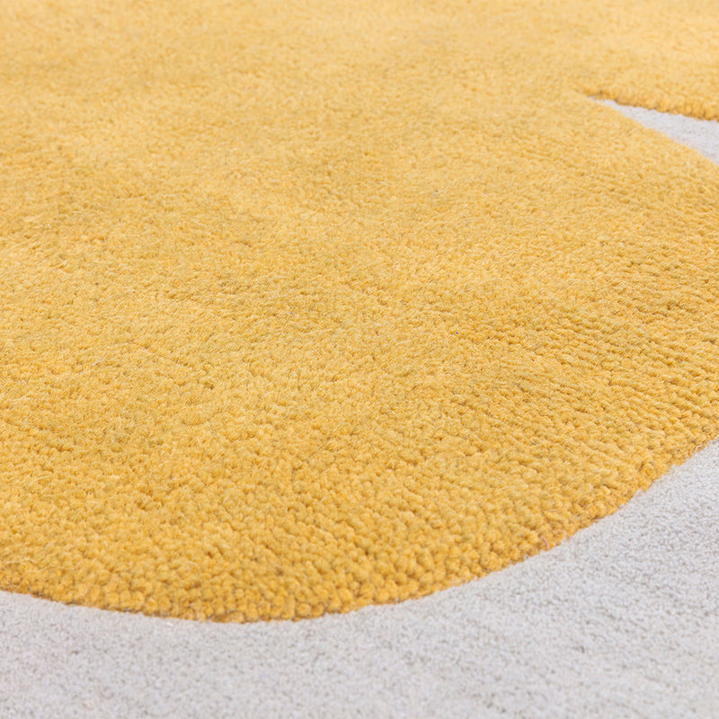 Asiatic Sculpt Gold Designer Wool Rug