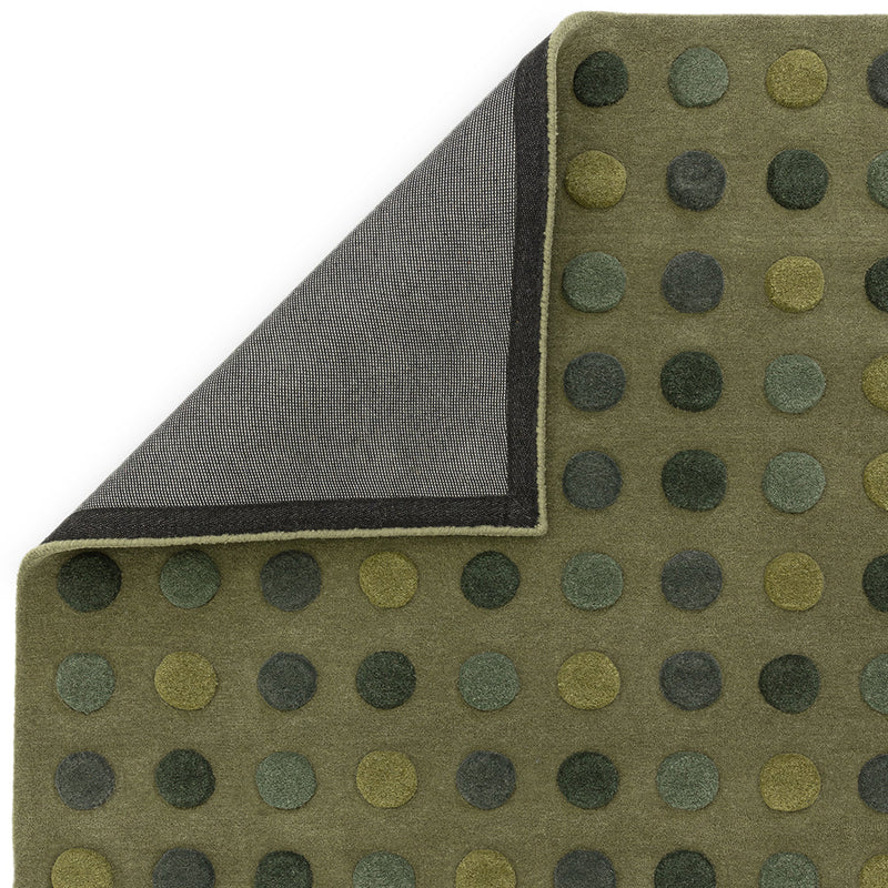 Asiatic Dotty Green Wool Rug