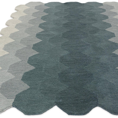 Asiatic Hive Teal Wool Rug