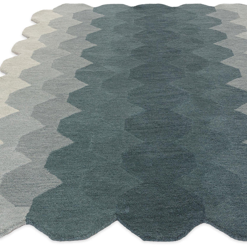 Asiatic Hive Teal Wool Rug