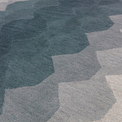 Asiatic Hive Teal Wool Rug
