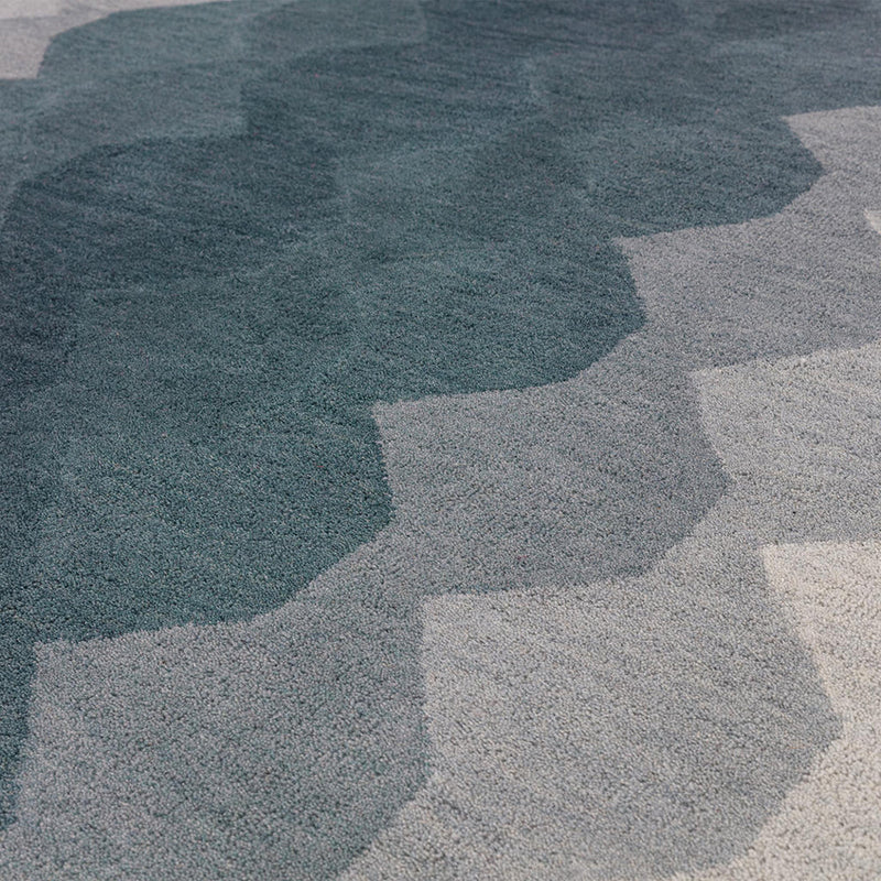 Asiatic Hive Teal Wool Rug