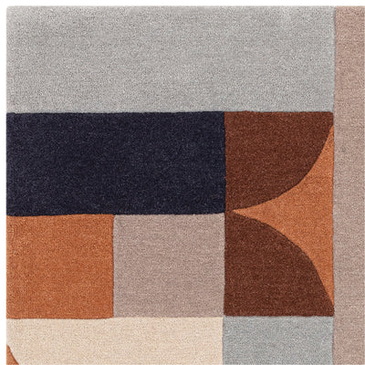 Asiatic Klotski Terracotta Wool Rug