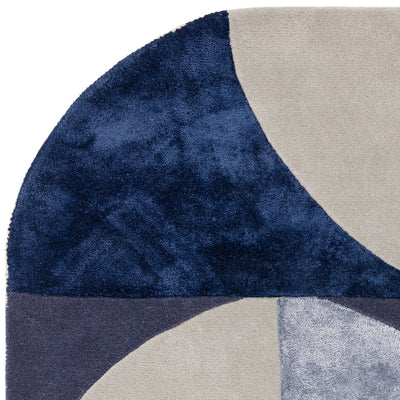 Asiatic Oval Indigo Wool Rug