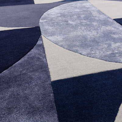 Asiatic Oval Indigo Wool Rug