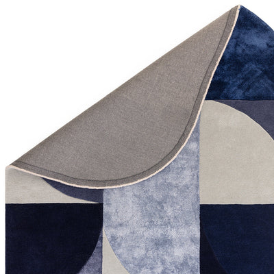 Asiatic Oval Indigo Wool Rug