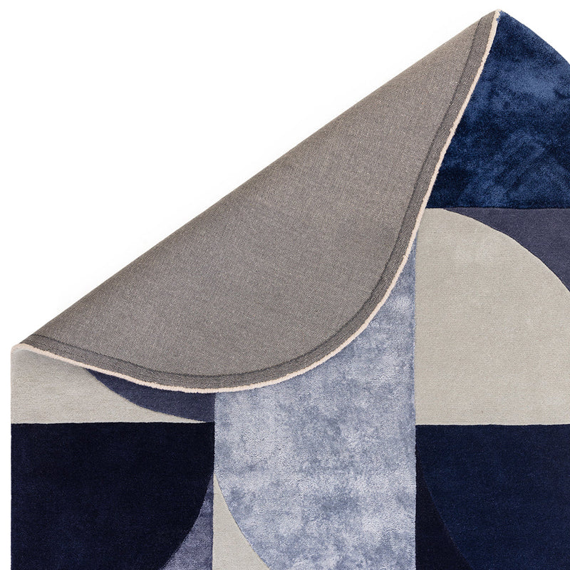Asiatic Oval Indigo Wool Rug